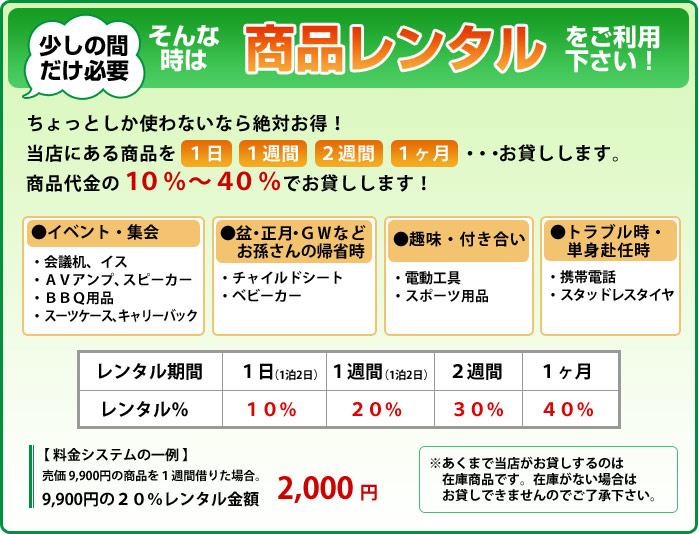 商品レンタル